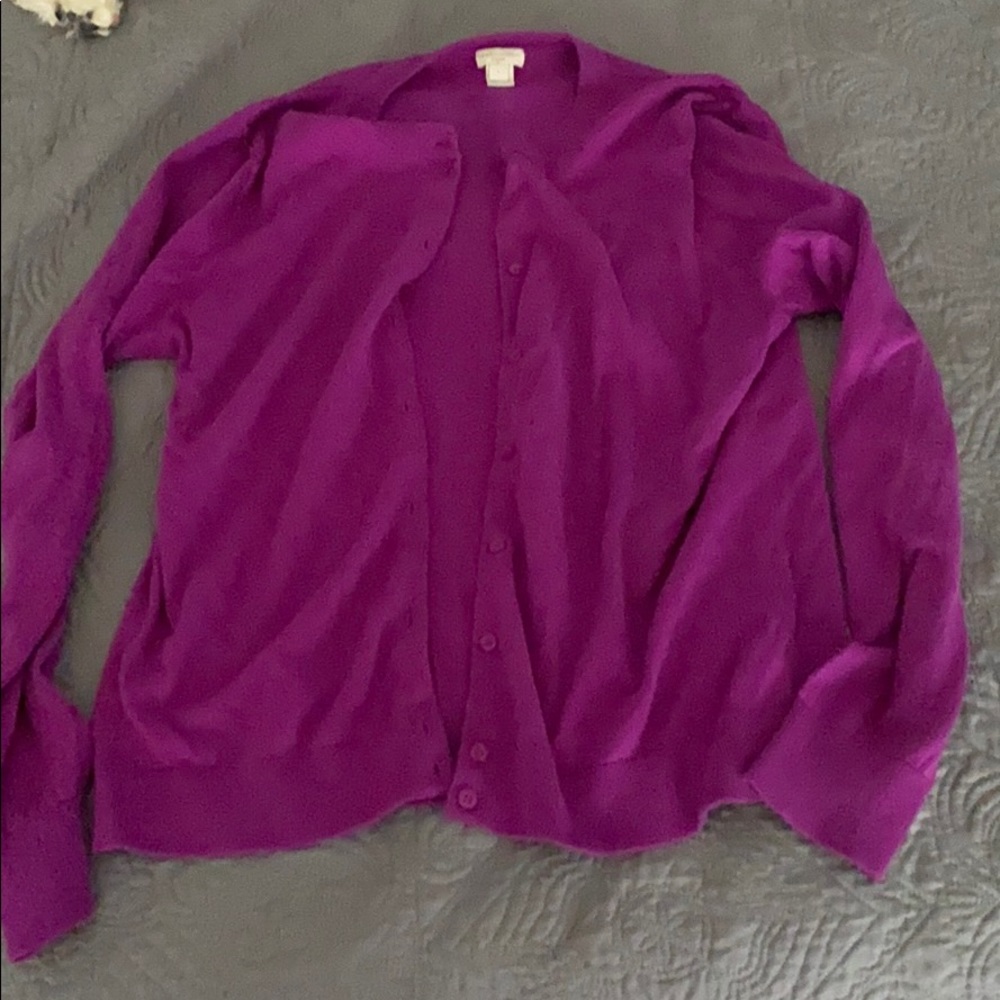 4 for $16 // J Crew Caryn Purple Cardigan | Size L